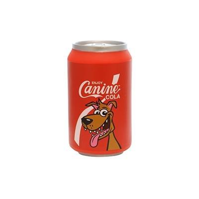 soft dog toy can of soda Cola
