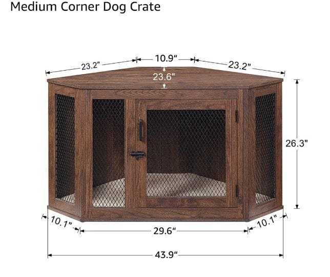 Walnut Medium home dog crate furniture