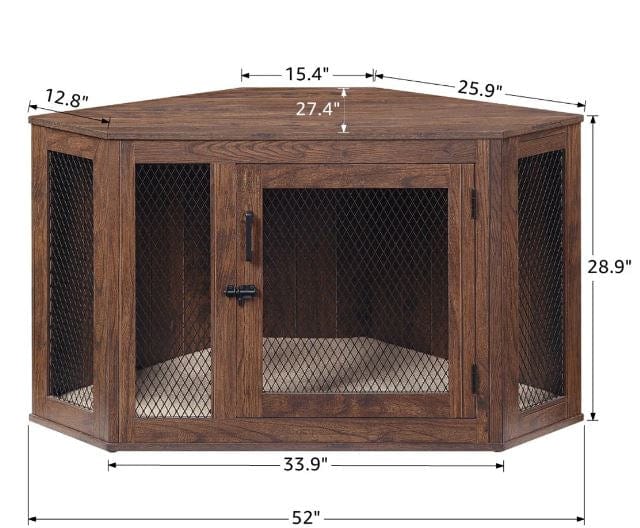 Large Dog Crate Furniture-walnut