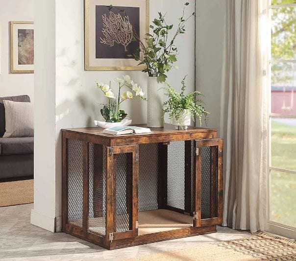 decorative Country Wood Dog Furniture Table