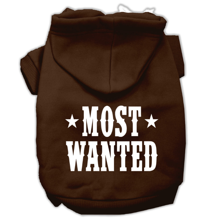 Brown hoodie-for pitbulls-Most Wanted