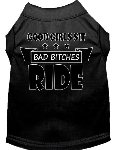 black motorcycle shirt for dogs - large