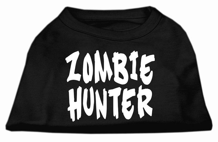 zombie hunter dog shirt -black