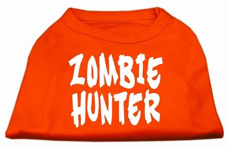 zombie hunter dog shirt -orange