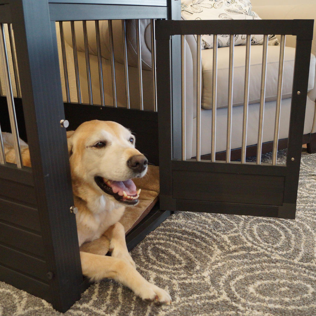 dog in crate New Age pet