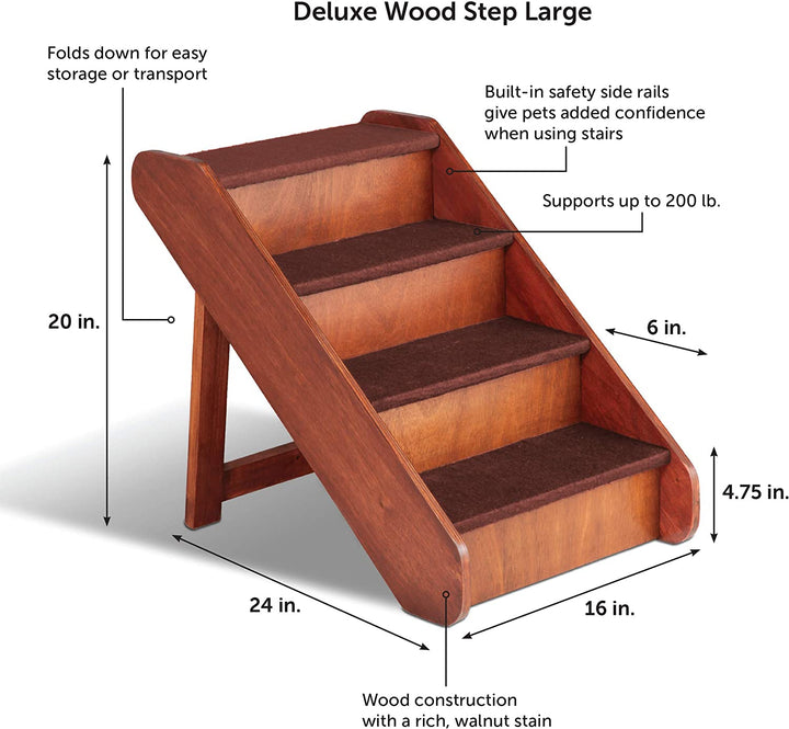 wooden pupstep dimensions  large