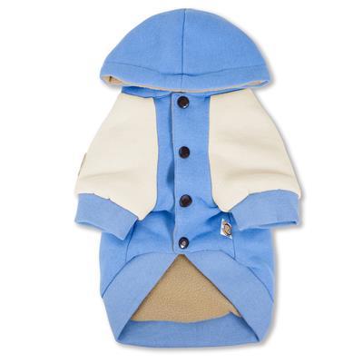 blue cotton hoodie for pets