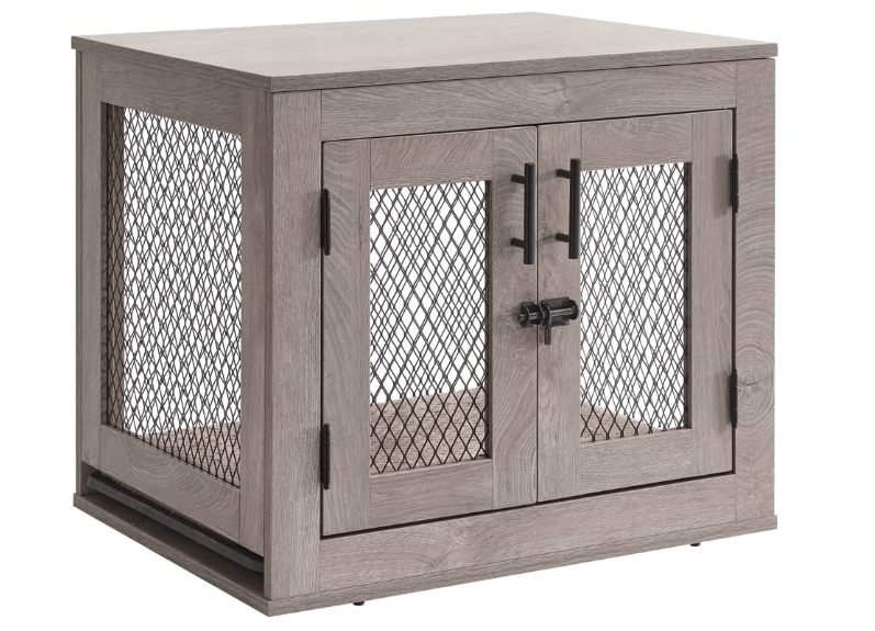 Universal home Dog Crate End table Crate Gray Furniture Finish