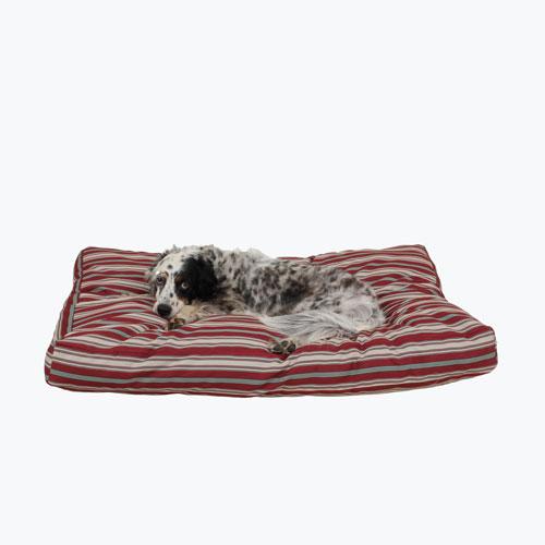 green outdoor-pet-mattress -striped