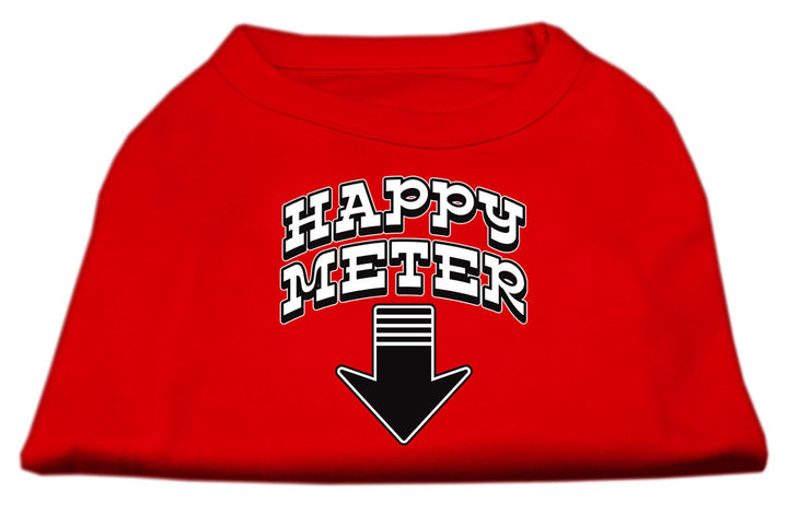 happy meter dog shirt -red-large