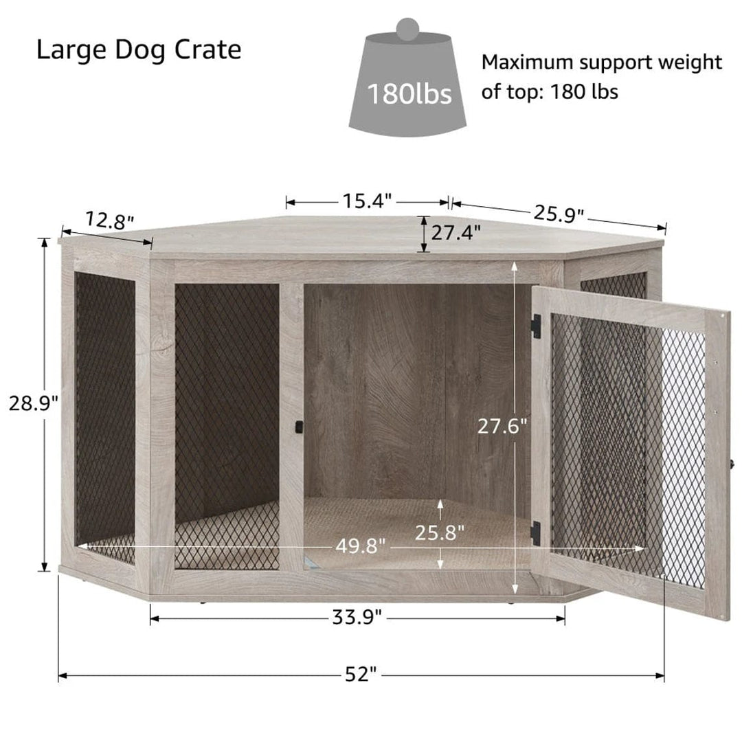 Large dog crate dimensions -gray
