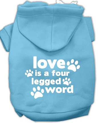 large Love sweatshirt-for dogs  blue