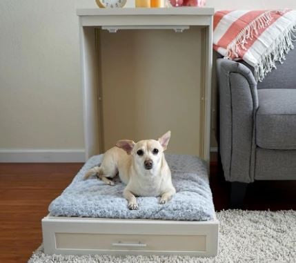 Antique white murphy bed for pets