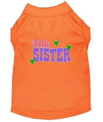 Lil' sister shirt for dog -Orange