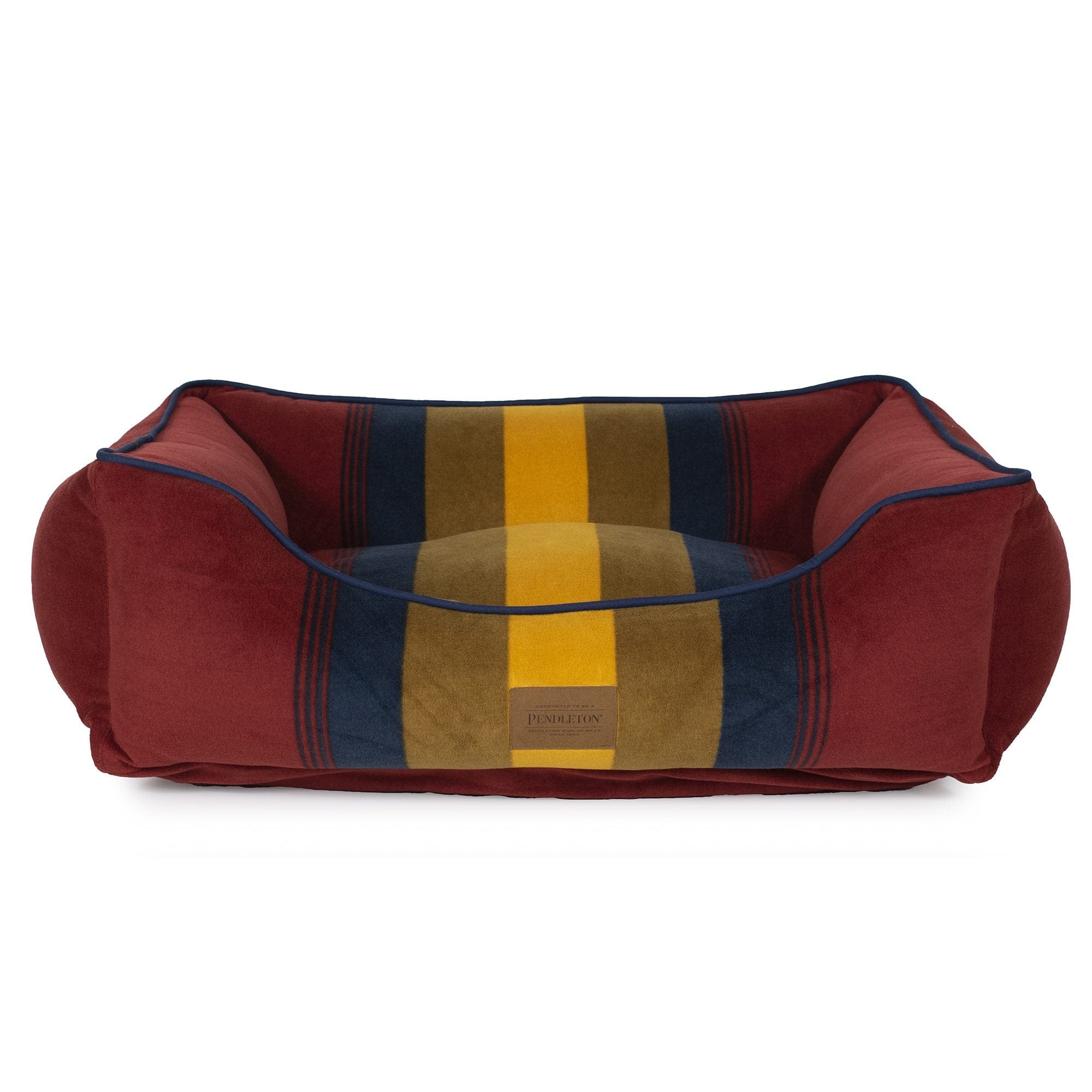 Pendelton pet dog bed - bolster - earth tones