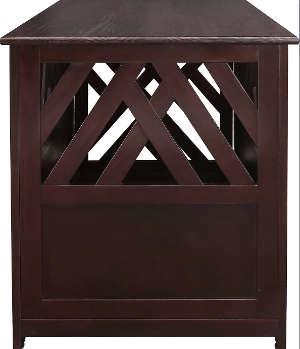 pine wood -dog-crate furniture table -dark