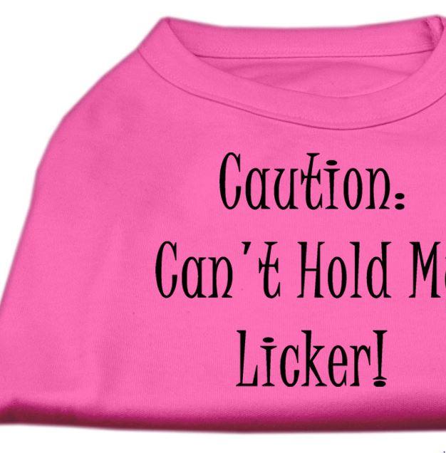 Funny cant hold my licker shirt for dogs  pink