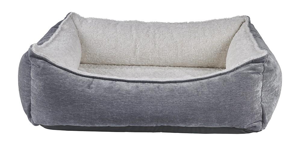 Pumice gray cooling dog bed with sides