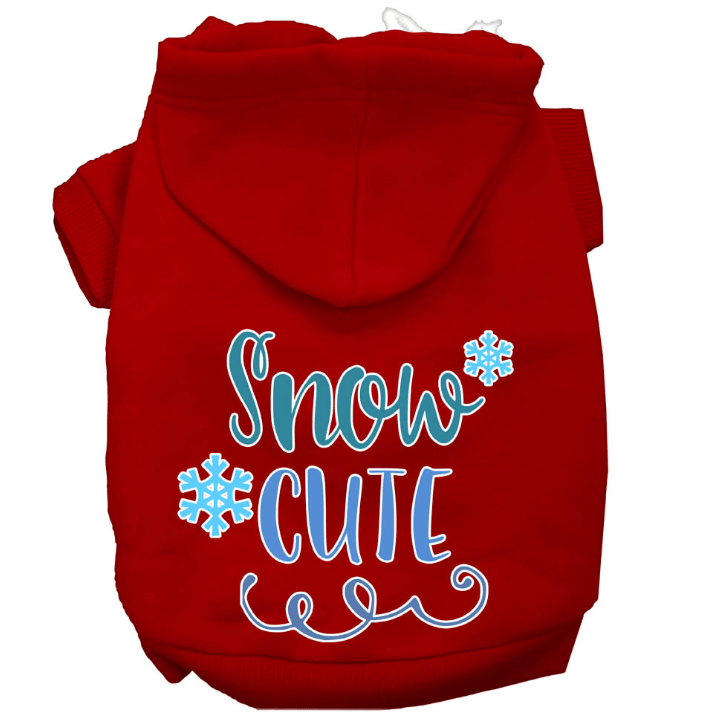 red hoodie for dogs-snow cute design