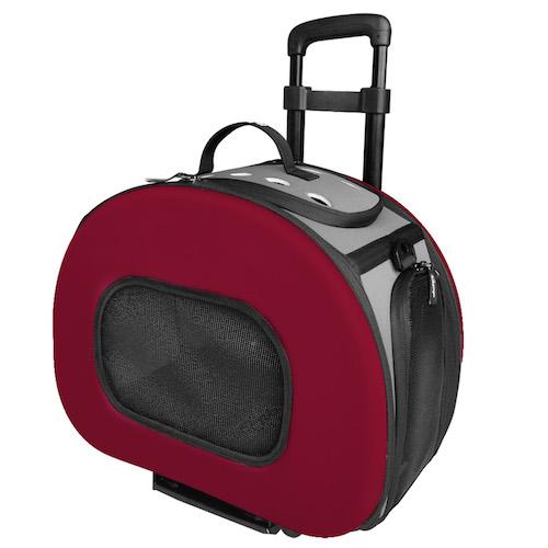 RED WHEELED PET CARRIER