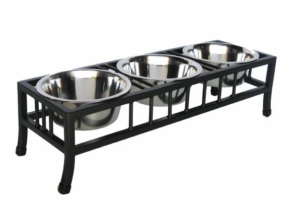 3 bowl designer quality small dog or cats dinner