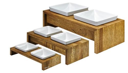bamboo-dog-bowl-stand-bamboo and ceramic -square-bowls