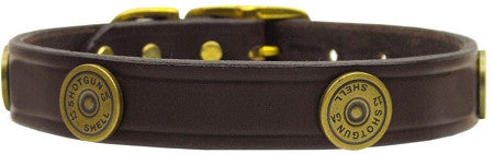 Shotgun shell designer leather collar