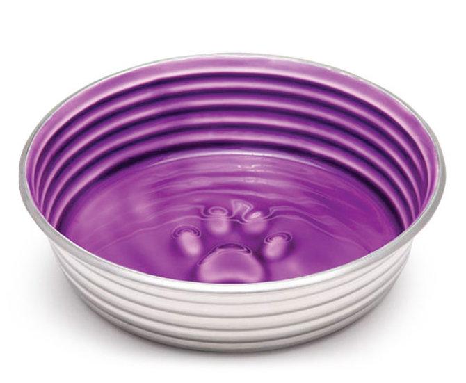 color- stainless steel pet bowl  -lilac