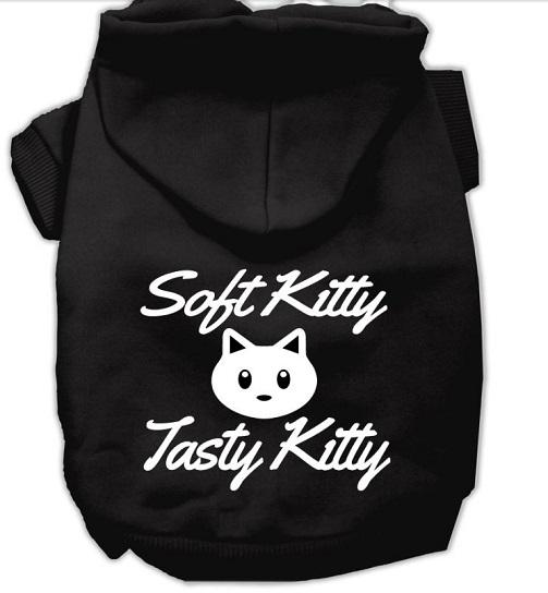 soft tasty kitty pitbull dog hoodie- black