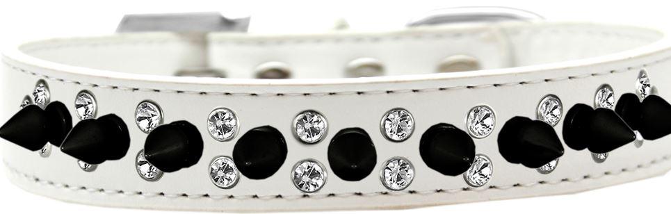 white collar with rhinestones and spikes small dogs designer