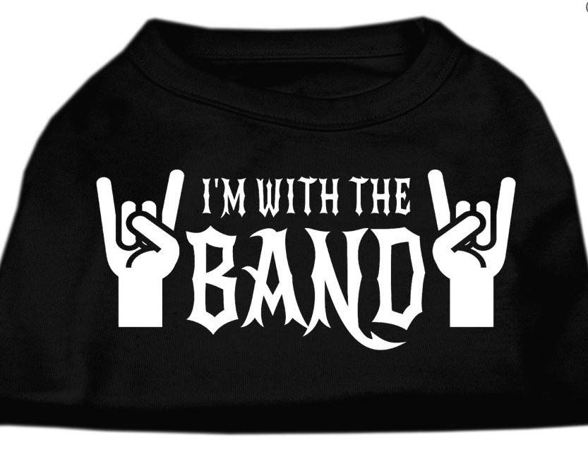 with the band dog-shirt- black